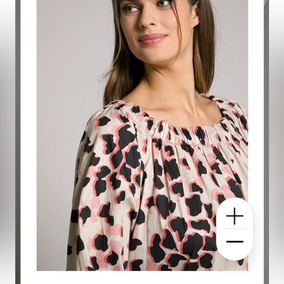 Ulla Popken dress off the shoulder animal print sz 16/18 - Picture 5 of 13